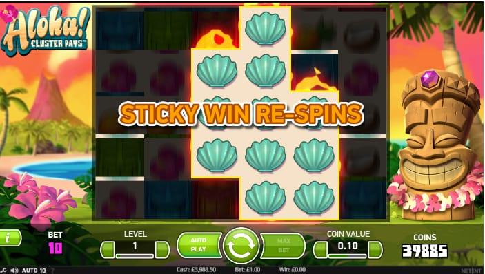 Aloha Cluster Sticky Respins ödəyir