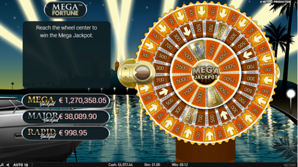 Mega Fortune Jackpot Wheel E