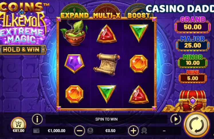Alkemor Extreme Magic Betsoft sikkələri